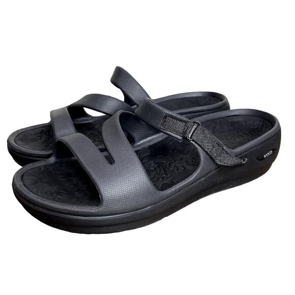 Skechers Size 11 Sandals Arch Fit Foamies Ascend Sweet Pea Slip On Adjustable - Picture 1 of 15